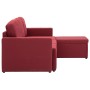 Sofá cama modular de 3 plazas tela color vino tinto von , Sofas - Ref: Foro24-288790, Preis: 453,74 €, Rabatt: %