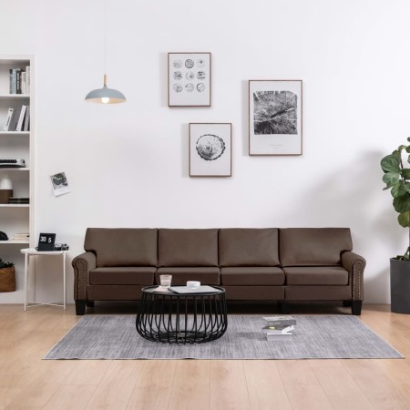 Sofá de 4 plazas de tela marrón von , Sofas - Ref: Foro24-287173, Preis: 493,62 €, Rabatt: %