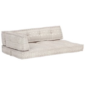 Cojín para sofá de palés tela marrón claro patchwork von , Kissen für Stühle und Sofas - Ref: Foro24-287724, Preis: 157,17 €,...