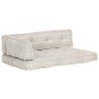 Cojín para sofá de palés tela marrón claro patchwork by , Cushions for chairs and sofas - Ref: Foro24-287724, Price: 157,17 €...
