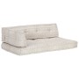 Cojín para sofá de palés tela marrón claro patchwork by , Cushions for chairs and sofas - Ref: Foro24-287724, Price: 157,17 €...