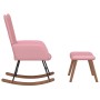 Silla mecedora con reposapiés terciopelo rosa by , Rocking chairs - Ref: Foro24-327758, Price: 159,56 €, Discount: %