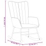 Silla mecedora con reposapiés terciopelo rosa by , Rocking chairs - Ref: Foro24-327758, Price: 159,56 €, Discount: %