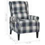 Sillón de masaje reclinable de tela azul de , Sillones de masaje eléctricos - Ref: Foro24-329316, Precio: 186,99 €, Descuento: %