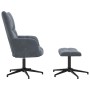 Sillón de relax con taburete terciopelo gris oscuro by , Armchairs - Ref: Foro24-328107, Price: 145,07 €, Discount: %