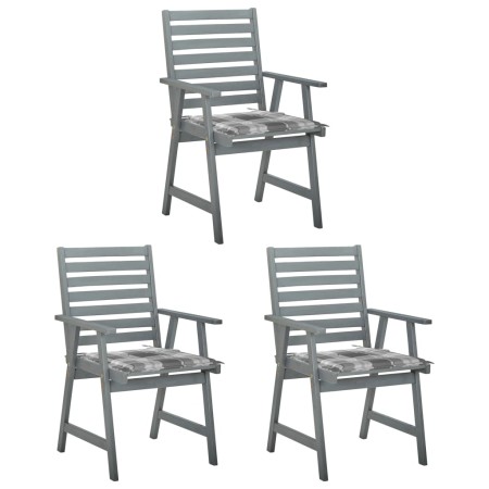 Sillas comedor de jardín 3 uds madera maciza acacia y cojines von , Gartenstühle - Ref: Foro24-3064442, Preis: 292,41 €, Raba...