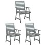 Sillas comedor de jardín 3 uds madera maciza acacia y cojines von , Gartenstühle - Ref: Foro24-3064442, Preis: 292,41 €, Raba...