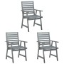 Sillas comedor de jardín 3 uds madera maciza acacia y cojines von , Gartenstühle - Ref: Foro24-3064428, Preis: 295,34 €, Raba...