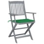 Sillas de jardín plegables 6 uds cojines madera maciza acacia von , Gartenstühle - Ref: Foro24-3065412, Preis: 299,16 €, Raba...