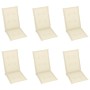 Sillas de jardín 6 uds madera maciza de teca cojines crema von , Gartenstühle - Ref: Foro24-3065562, Preis: 768,93 €, Rabatt: %
