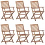 Sillas de jardín plegables 6 uds y cojines madera maciza acacia von , Gartenstühle - Ref: Foro24-3065467, Preis: 391,30 €, Ra...