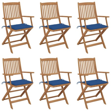 Sillas de jardín plegables 6 uds y cojines madera maciza acacia von , Gartenstühle - Ref: Foro24-3065465, Preis: 339,76 €, Ra...