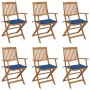 Sillas de jardín plegables 6 uds y cojines madera maciza acacia von , Gartenstühle - Ref: Foro24-3065465, Preis: 339,76 €, Ra...