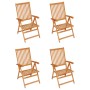 Sillas de jardín 4 uds madera de teca y cojines verde brillante von , Gartenstühle - Ref: Foro24-3065541, Preis: 514,79 €, Ra...