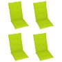 Sillas de jardín 4 uds madera de teca y cojines verde brillante von , Gartenstühle - Ref: Foro24-3065541, Preis: 514,79 €, Ra...
