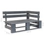 Sofá de palets 2 plazas cojines gris madera de pino impregnada de , Conjuntos de jardín - Ref: Foro24-3066638, Precio: 260,03...