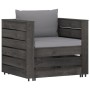 Muebles de jardín 2 piezas con cojines madera impregnada gris de , Conjuntos de jardín - Ref: Foro24-3068145, Precio: 200,98 ...