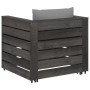Muebles de jardín 2 piezas con cojines madera impregnada gris de , Conjuntos de jardín - Ref: Foro24-3068145, Precio: 200,98 ...