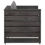 Muebles de jardín 2 piezas con cojines madera impregnada gris de , Conjuntos de jardín - Ref: Foro24-3068145, Precio: 200,98 ...