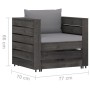 Muebles de jardín 2 piezas con cojines madera impregnada gris de , Conjuntos de jardín - Ref: Foro24-3068145, Precio: 200,98 ...