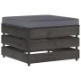 Otomana seccional con cojín madera impregnada gris de , Sofás modulares de exterior - Ref: Foro24-3068132, Precio: 64,07 €, D...