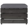 Otomana seccional con cojín madera impregnada gris de , Sofás modulares de exterior - Ref: Foro24-3068132, Precio: 64,07 €, D...