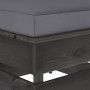 Otomana seccional con cojín madera impregnada gris de , Sofás modulares de exterior - Ref: Foro24-3068132, Precio: 64,07 €, D...
