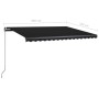 Toldo manual retráctil con LED gris antracita 450x350 cm von , Markisen - Ref: Foro24-3069844, Preis: 528,23 €, Rabatt: %