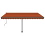 Toldo de pie automático naranja y marrón 450x350 cm by , Awnings - Ref: Foro24-3069850, Price: 658,13 €, Discount: %