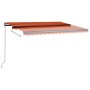 Toldo de pie automático naranja y marrón 450x350 cm by , Awnings - Ref: Foro24-3069850, Price: 658,13 €, Discount: %