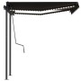 Toldo automático LED y sensor de viento gris antracita 3x2,5 m by , Awnings - Ref: Foro24-3070114, Price: 571,95 €, Discount: %