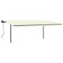Toldo automático LED sensor de viento crema 6x3,5 m by , Awnings - Ref: Foro24-3070292, Price: 1,00 €, Discount: %