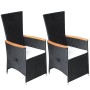 Juego de comedor de jardín 7 piezas negro ratán sintético by , Garden sets - Ref: Foro24-3070769, Price: 1,00 €, Discount: %