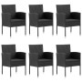 Juego de comedor para jardín 7 piezas ratán sintético negro de , Conjuntos de jardín - Ref: Foro24-3070776, Precio: 671,53 €,...