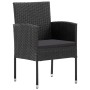 Juego de comedor para jardín 7 piezas ratán sintético negro de , Conjuntos de jardín - Ref: Foro24-3070776, Precio: 671,53 €,...