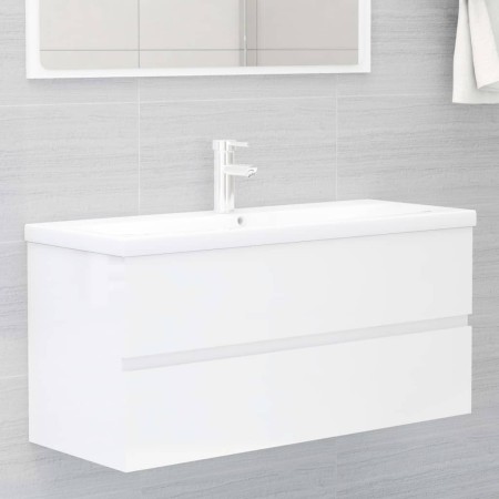 Mueble con lavabo madera de ingeniería blanco brillante de , Tocadores de baño - Ref: Foro24-3071573, Precio: 335,75 €, Descu...