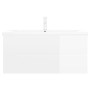 Mueble con lavabo madera de ingeniería blanco brillante von , Badezimmerwaschtische - Ref: Foro24-3071663, Preis: 372,26 €, R...