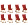 Sillas de jardín reclinables con cojines 8 uds teca maciza von , Gartenstühle - Ref: Foro24-3072547, Preis: 1,00 €, Rabatt: %