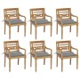 Sillas Batavia 6 unidades madera maciza de teca con cojines von , Gartenstühle - Ref: Foro24-3073323, Preis: 752,45 €, Rabatt: %