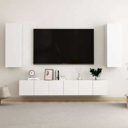 Juego de mueble para TV de 5 piezas madera de ingeniería blanco von , TV-Möbel - Ref: Foro24-3074454, Preis: 179,41 €, Rabatt: %