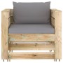 Muebles de jardín 2 piezas con cojines madera impregnada verde by , Garden sets - Ref: Foro24-3074532, Price: 183,00 €, Disco...