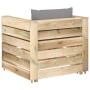 Muebles de jardín 2 piezas con cojines madera impregnada verde by , Garden sets - Ref: Foro24-3074532, Price: 183,00 €, Disco...
