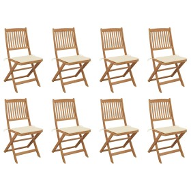Sillas de jardín plegables 8 uds y cojines madera maciza acacia von , Gartenstühle - Ref: Foro24-3075115, Preis: 410,49 €, Ra...