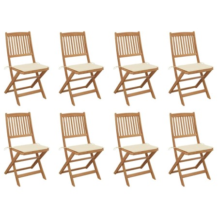 Sillas de jardín plegables 8 uds y cojines madera maciza acacia von , Gartenstühle - Ref: Foro24-3075115, Preis: 410,49 €, Ra...