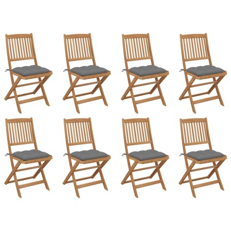 Sillas de jardín plegables 8 uds y cojines madera maciza acacia von , Gartenstühle - Ref: Foro24-3075129, Preis: 399,91 €, Ra...