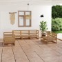 Muebles de jardín 7 piezas marrón miel madera maciza de pino by , Garden sets - Ref: Foro24-3075452, Price: 431,29 €, Discoun...