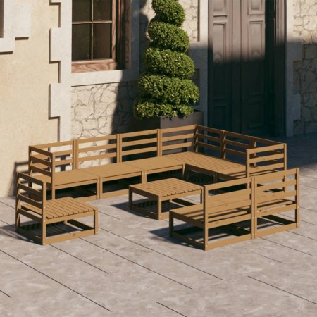 Muebles de jardín 10 piezas marrón miel madera maciza de pino von , Gartensets - Ref: Foro24-3075812, Preis: 751,95 €, Rabatt: %