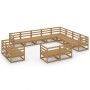 Muebles de jardín 12 piezas marrón miel madera maciza de pino by , Garden sets - Ref: Foro24-3075957, Price: 788,90 €, Discou...