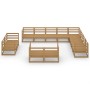 Muebles de jardín 12 piezas marrón miel madera maciza de pino by , Garden sets - Ref: Foro24-3075957, Price: 788,90 €, Discou...