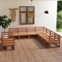 Muebles de jardín 9 piezas marrón miel madera maciza de pino von , Gartensets - Ref: Foro24-3075917, Preis: 557,42 €, Rabatt: %